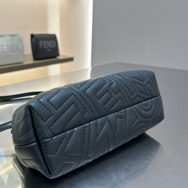 FendiI FIRST MINI 25 IN BLACK CALFSKIN BAG SILVER HARDWARE