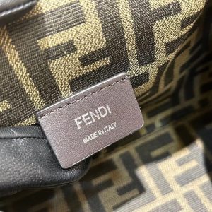 FendiI FIRST MINI 25 IN BLACK CALFSKIN BAG SILVER HARDWARE