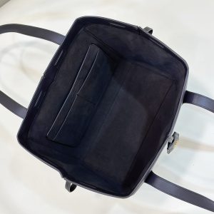 FendiI ORIGAMI MEDIUM 27 BROWN MIX BLACK FF JACQUARD FABRIC BAG