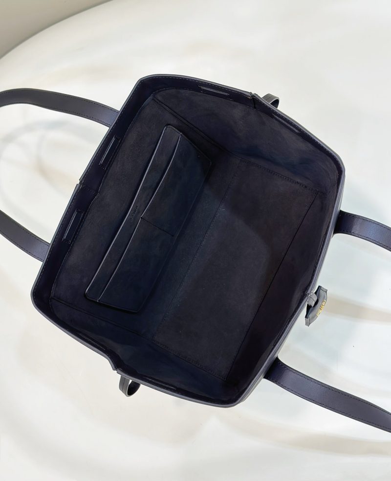 FendiI ORIGAMI MEDIUM 27 BROWN MIX BLACK FF JACQUARD FABRIC BAG