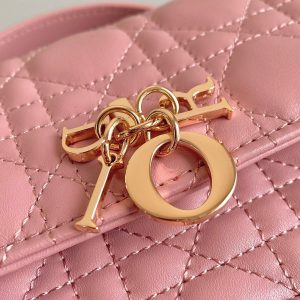 LADY 21 CHAIN BAG IN HOT PINK LAMBSKIN