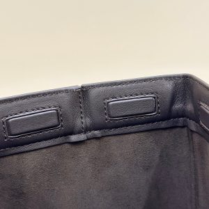 FendiI ORIGAMI MINI 19 BROWN MIX BLACK FF JACQUARD FABRIC BAG