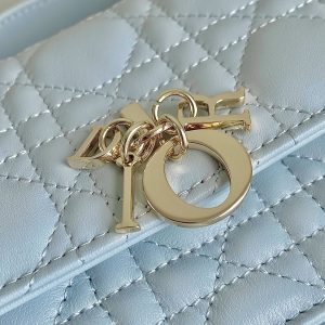 LADY 21 CHAIN BAG IN LIGHT BLUE LAMBSKIN