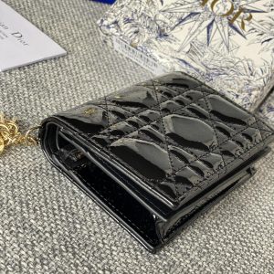 20230912_i1694499910_4181_3_jpg CD Caro 11cm Compact Wallet Shiny Black Calfskin