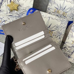 20230912_i1694500389_1334_5_jpg CD Caro 11cm Compact Wallet Shiny Grey Calfskin