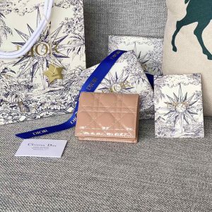 20230912_i1694500693_3421_0_jpg CD Caro 11cm Compact Wallet Shiny Dark Beige Calfskin