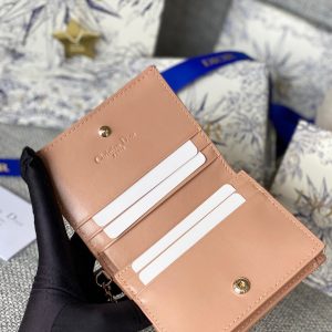 20230912_i1694500693_490_5_jpg CD Caro 11cm Compact Wallet Shiny Dark Beige Calfskin