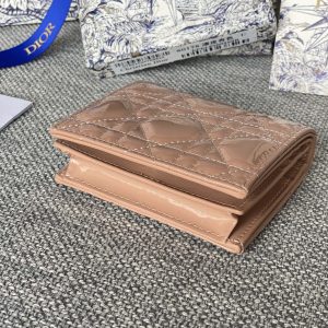 20230912_i1694500693_5853_2_jpg CD Caro 11cm Compact Wallet Shiny Dark Beige Calfskin
