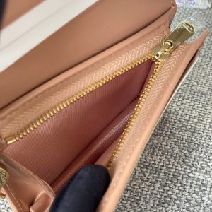 20230912_i1694500693_7188_7_jpg CD Caro 11cm Compact Wallet Shiny Dark Beige Calfskin