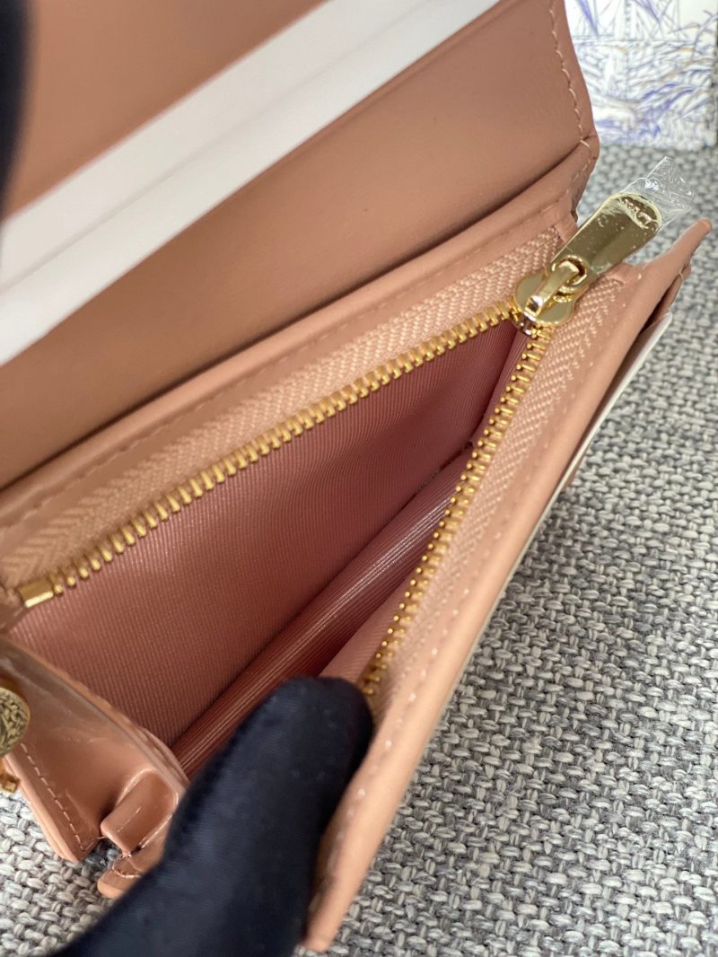 20230912_i1694500693_7188_7_jpg CD Caro 11cm Compact Wallet Shiny Dark Beige Calfskin