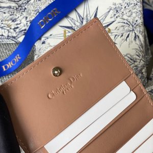 20230912_i1694500693_7912_6_jpg CD Caro 11cm Compact Wallet Shiny Dark Beige Calfskin