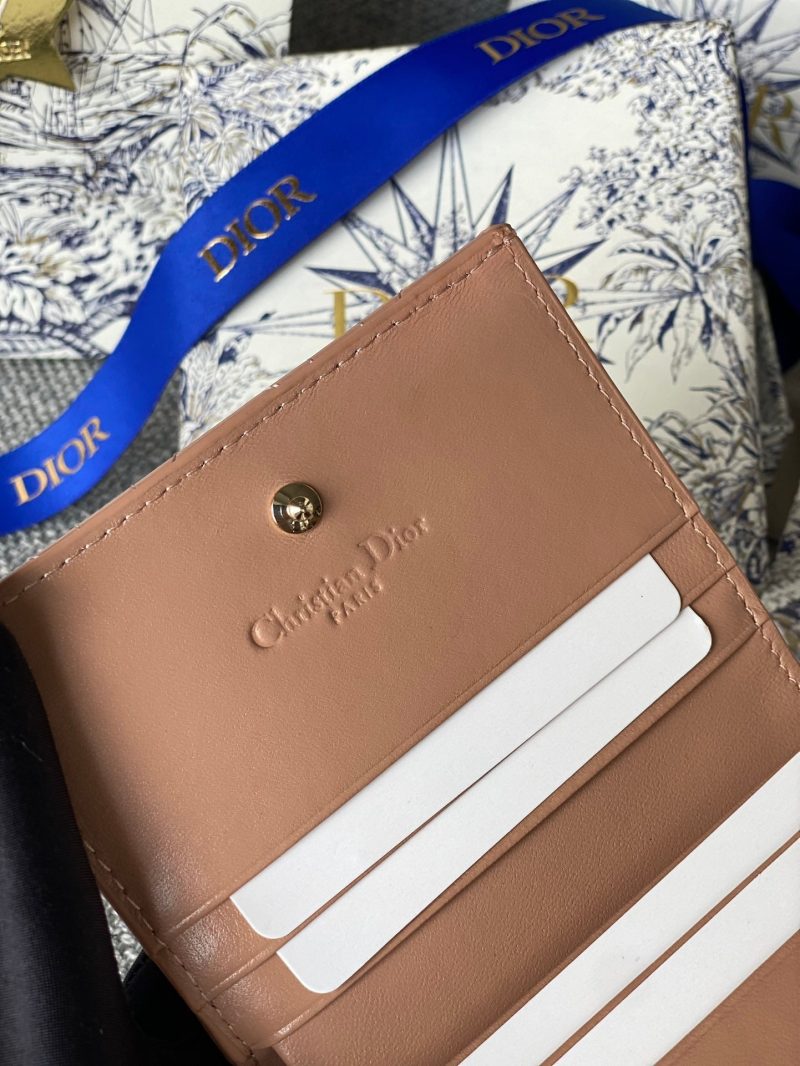 20230912_i1694500693_7912_6_jpg CD Caro 11cm Compact Wallet Shiny Dark Beige Calfskin