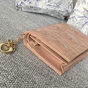 20230912_i1694500693_8164_3_jpg CD Caro 11cm Compact Wallet Shiny Dark Beige Calfskin