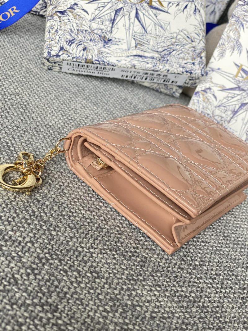 20230912_i1694500693_8164_3_jpg CD Caro 11cm Compact Wallet Shiny Dark Beige Calfskin