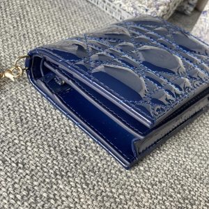 20230912_i1694500843_3372_3_jpg CD Caro 11cm Compact Wallet Shiny Blue Calfskin