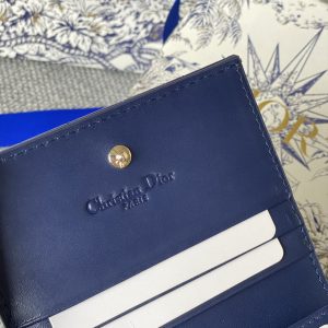 20230912_i1694500843_6546_6_jpg CD Caro 11cm Compact Wallet Shiny Blue Calfskin