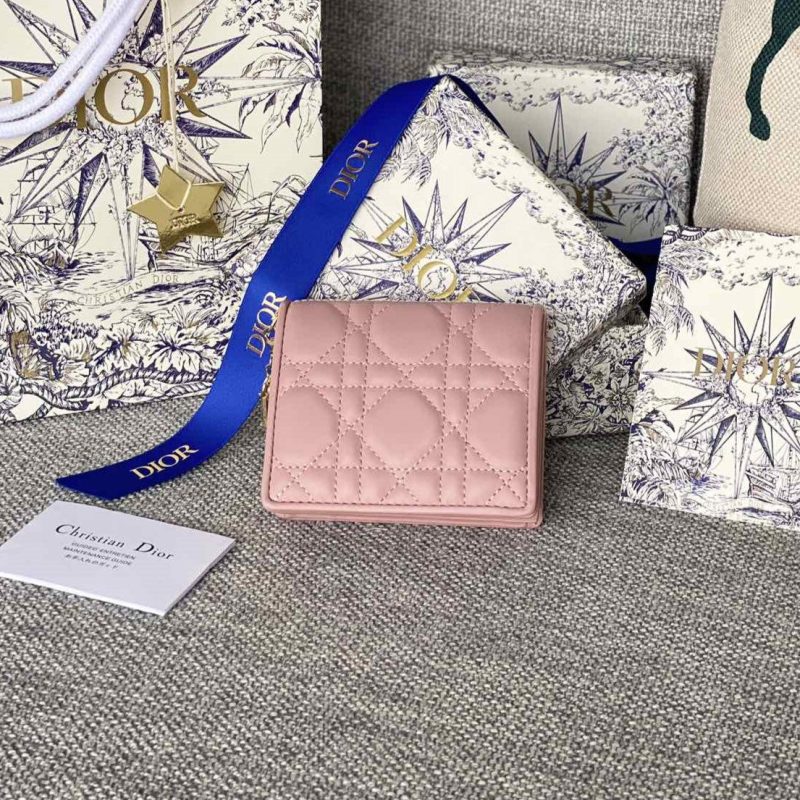 20230912_i1694505293_9096_0_jpg CD Caro 11cm Compact Wallet Pink Calfskin