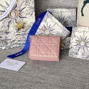 20230912_i1694505293_9668_1_jpg CD Caro 11cm Compact Wallet Pink Calfskin