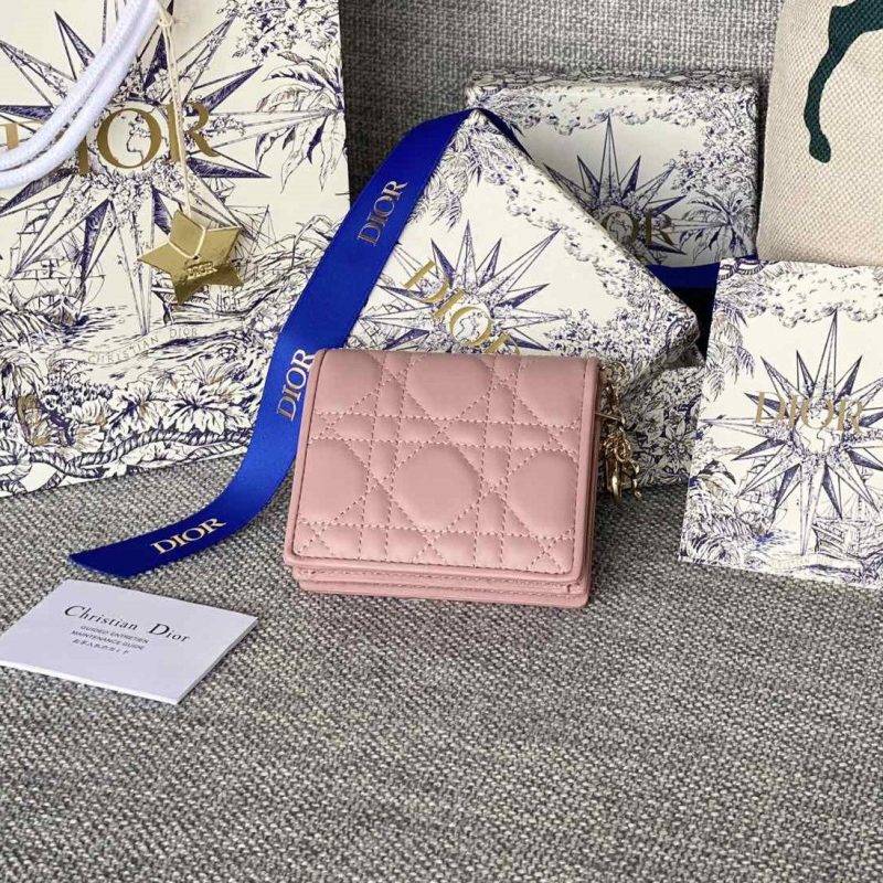 20230912_i1694505293_9668_1_jpg CD Caro 11cm Compact Wallet Pink Calfskin