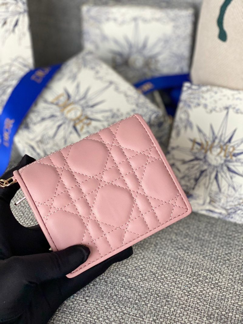 20230912_i1694505293_9843_4_jpg CD Caro 11cm Compact Wallet Pink Calfskin