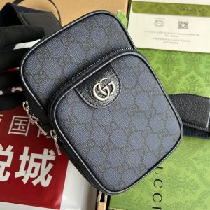 20230918_i1695026157_1341_3_jpg OPHIDIA MINI BAG 18 IN DARK BLUE MONOGRAM CANVAS AND BLACK LAMBSKIN TRIM