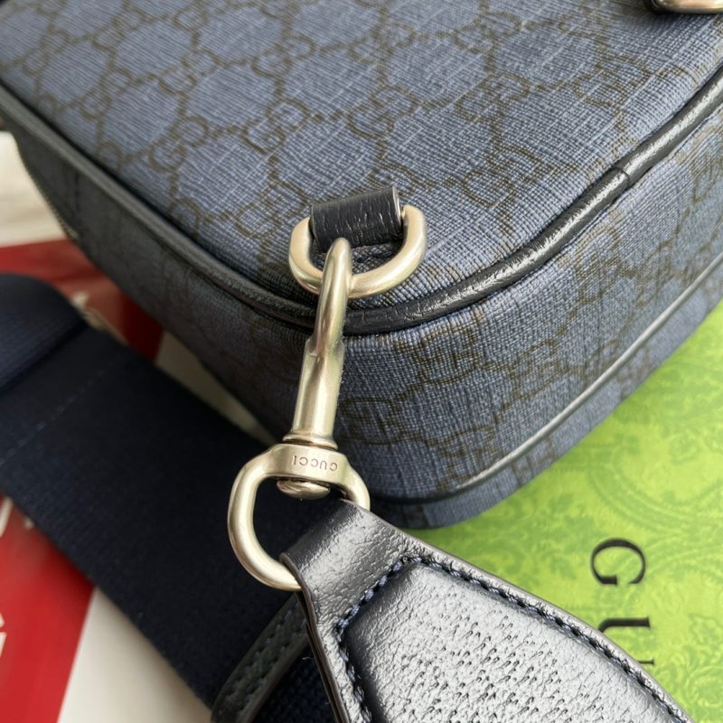 20230918_i1695026157_4449_7_jpg OPHIDIA MINI BAG 18 IN DARK BLUE MONOGRAM CANVAS AND BLACK LAMBSKIN TRIM