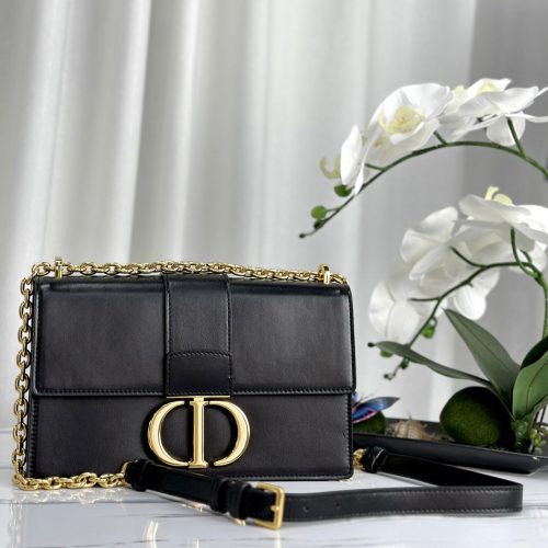 MONTAIGNE 25 BAG IN BLACK CALFSKIN