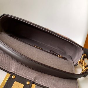 Fendi Baguette Brown and Multicolour Canvas Bag 27 with FF Embroidery Ghw