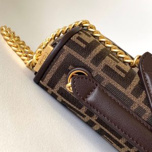 20231002_i1696226995_6983_8_jpg_8bc72953-a778-4bd2-880a-f72dcdb4a92b Fendi Baguette 24 Brown FF Jacquard Fabric Bag Ghw