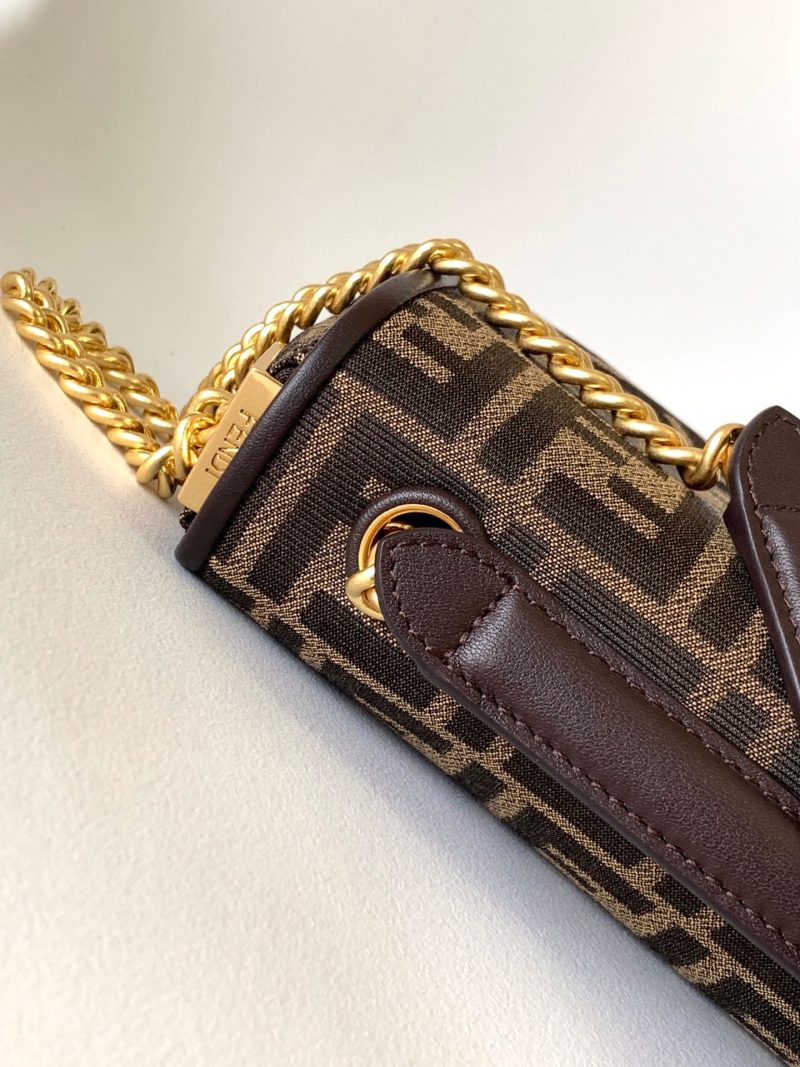 20231002_i1696226995_6983_8_jpg_8bc72953-a778-4bd2-880a-f72dcdb4a92b Fendi Baguette 24 Brown FF Jacquard Fabric Bag Ghw