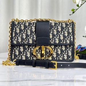 20231004_i1696401022_6580_0_jpg MONTAIGNE 25 BAG IN BLUE OBLIQUE JACQUARD