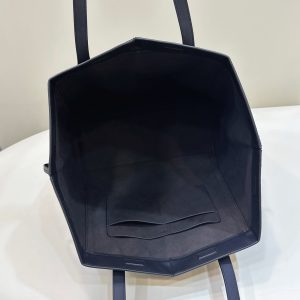 FendiI ORIGAMI LARGE 33 BROWN MIX BLACK FF JACQUARD FABRIC BAG