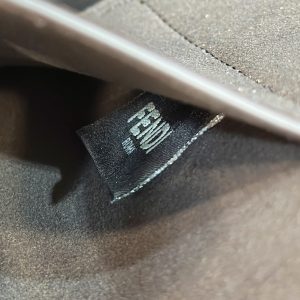 FendiI ORIGAMI LARGE 33 BROWN MIX BLACK FF JACQUARD FABRIC BAG