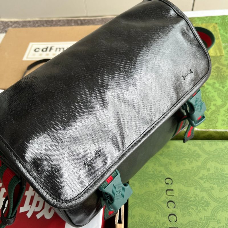 MESSENGER BAG 27 IN BLACK MONOGRAM CANVAS