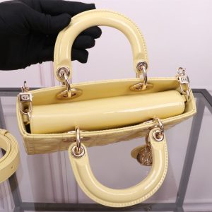 SMALL LADY D-JOY 22 YELLOW LAMBSKIN