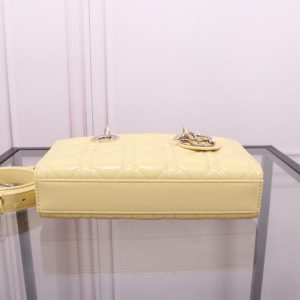 SMALL LADY D-JOY 22 YELLOW LAMBSKIN