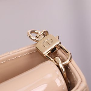 SMALL LADY D-JOY 22 BEIGE LAMBSKIN