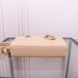 SMALL LADY D-JOY 22 BEIGE LAMBSKIN