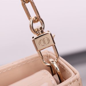 MEDIUM LADY D-JOY 26 BEIGE LAMBSKIN
