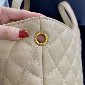 ICARE MAXI 58 SHOPPING BAG BEIGE QUILTED LAMBSKIN