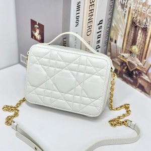 CARO BOX 19 IN WHITE CALFSKIN