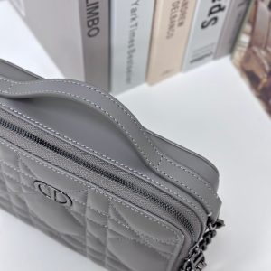 CARO BOX 19 IN GREY CALFSKIN