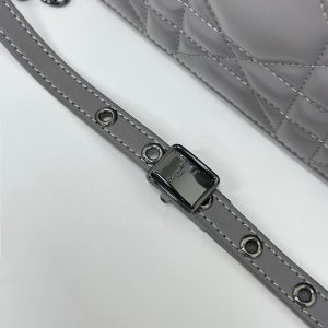 CARO BOX 19 IN GREY CALFSKIN