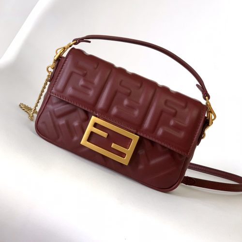 20240113_i1705125842_744_0_jpg_26496d6c-d461-4f85-9685-a83ffabc6cb3 Mini Baguette Bag 20 With FF Motif Burgundy Leather Ghw