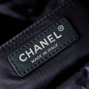 BACKPACK 22 IN BLACK FABRIC SILVER HARDWARE