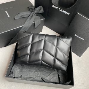 LOULOU MINI 23 ALL BLACK QUILTED LEATHER