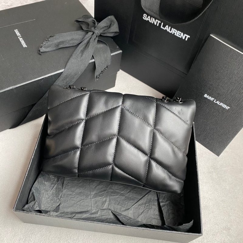 LOULOU MINI 23 ALL BLACK QUILTED LEATHER