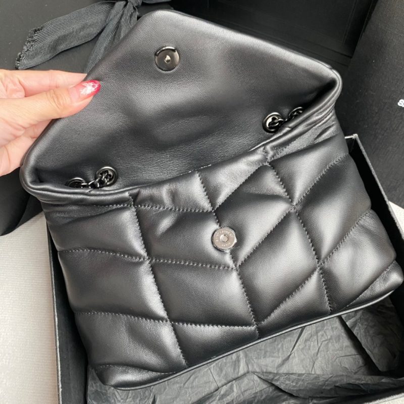 LOULOU MINI 23 ALL BLACK QUILTED LEATHER