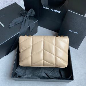 LOULOU MINI 23 CREAM QUILTED GOLD HARDWARE