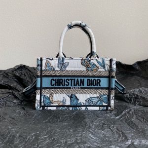 20240312_i1710238093_2410_1_jpg MINI BOOK TOTE 21 BUTTERFLY PATTERN BLUE CALFSKIN